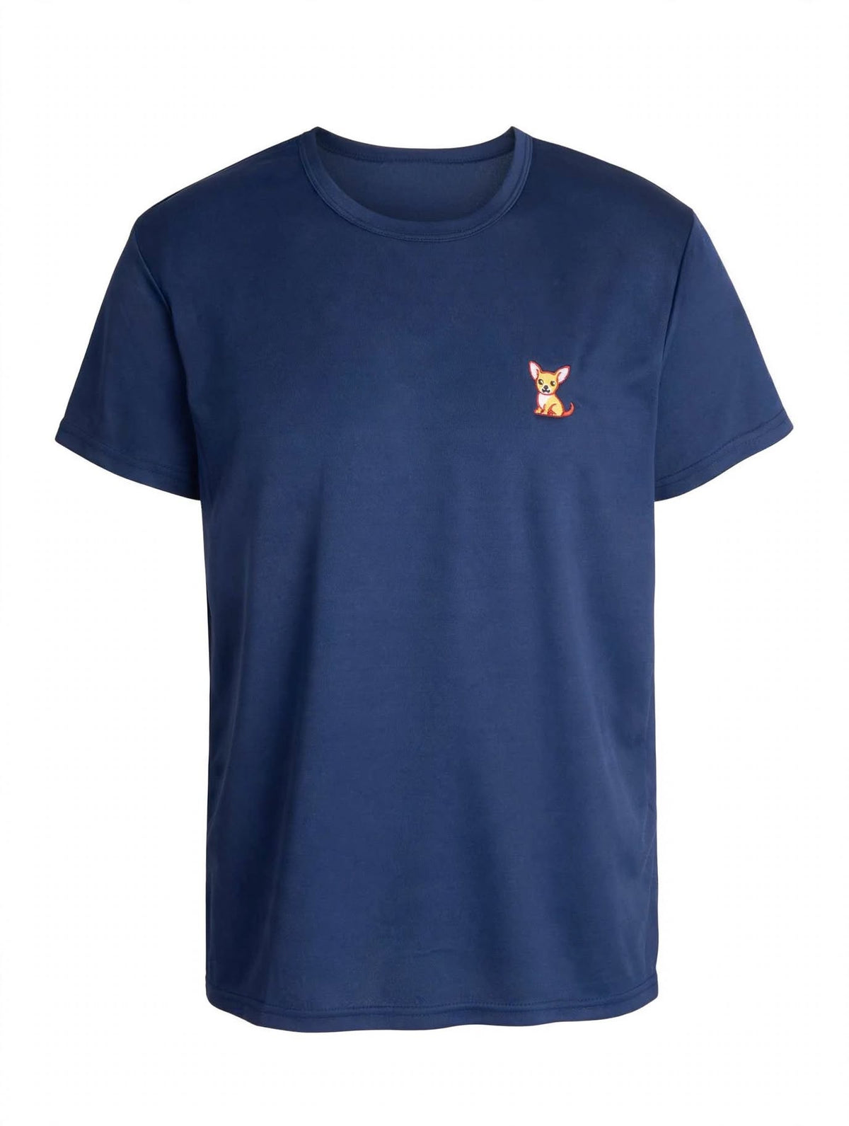 Camiseta Azul Oscuro para Hombre – Chihuahua Bordado