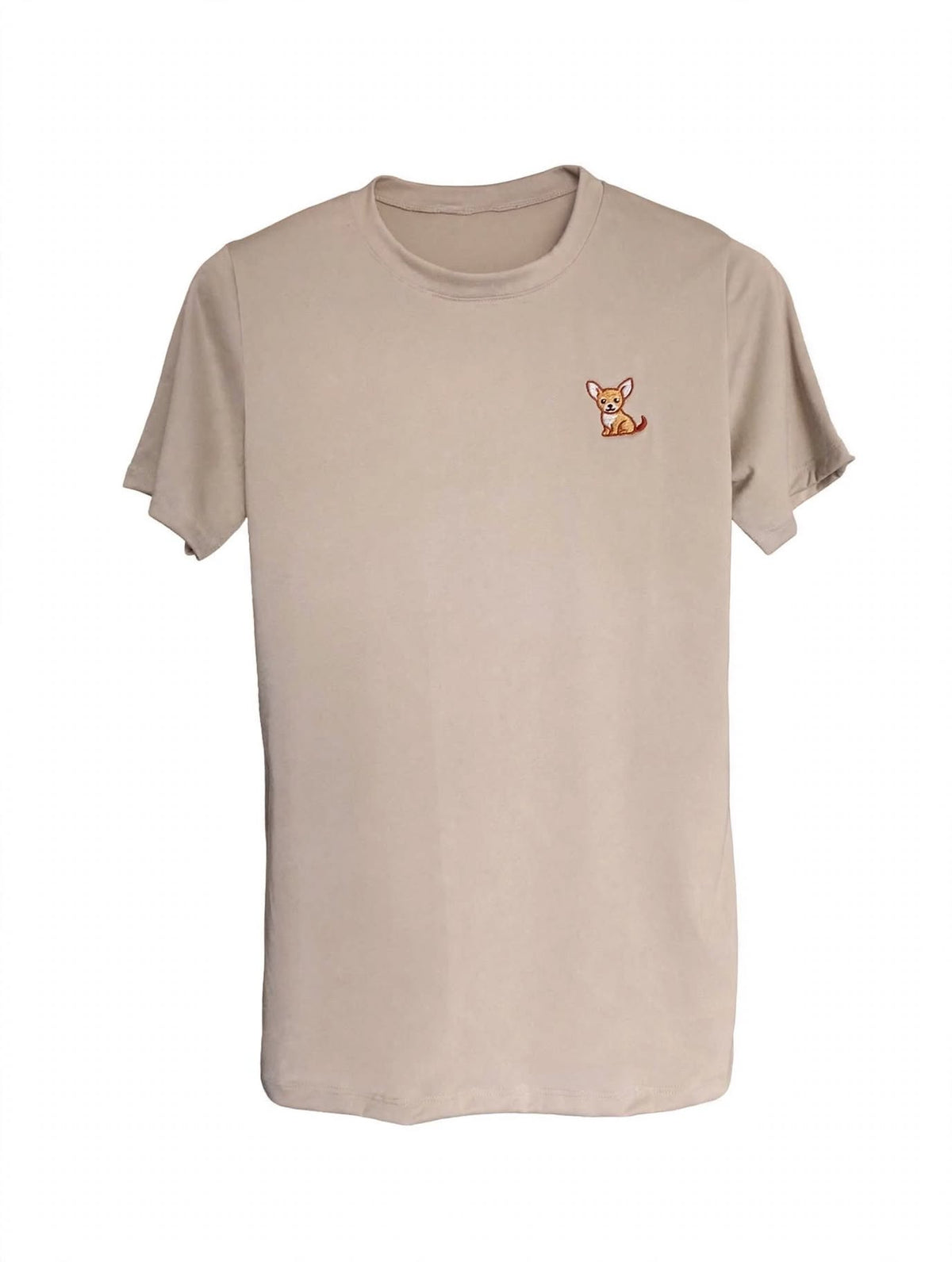 Camiseta Beige para Hombre – Chihuahua Bordado