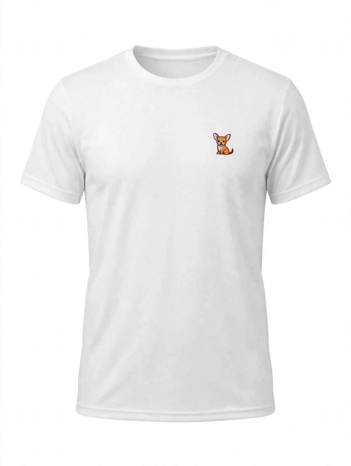 Camiseta Blanca para Hombre – Chihuahua Bordado