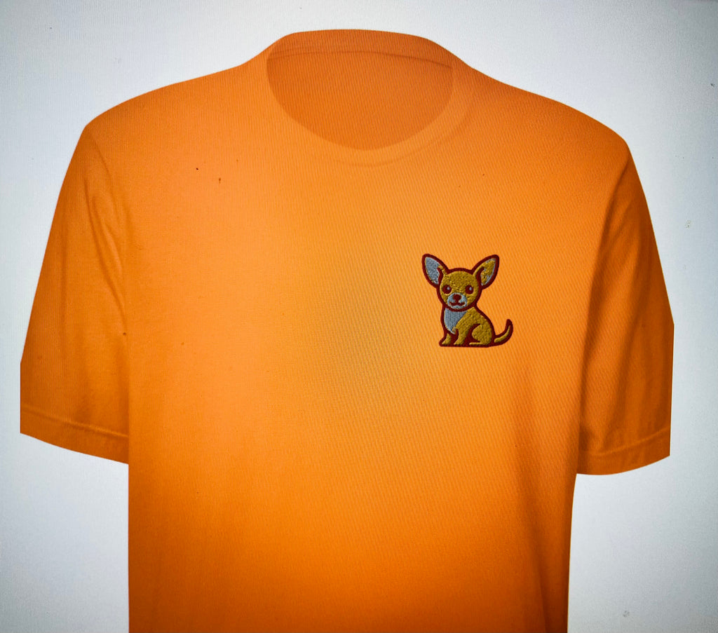 Camiseta Premium Unisex Manga Corta Naranja Chihuahua Clothing Brand