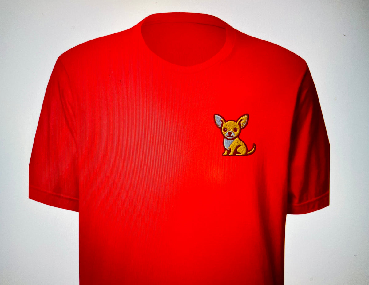 Camiseta Premium Roja de manga corta - Logo bordado