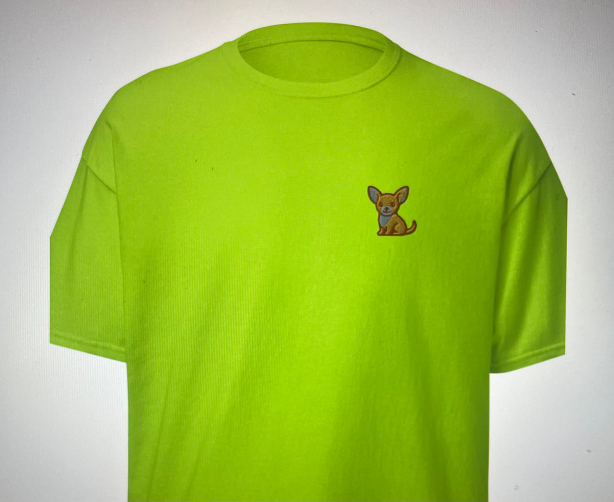 Camiseta Premium Unisex Manga Corta Verde Limón Chihuahua Clothing Brand