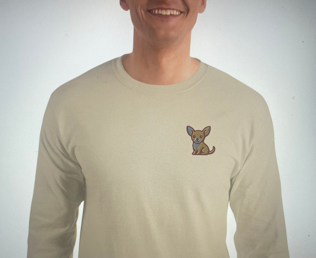 Camiseta Manga Larga Beige Chihuahua Clothing Brand