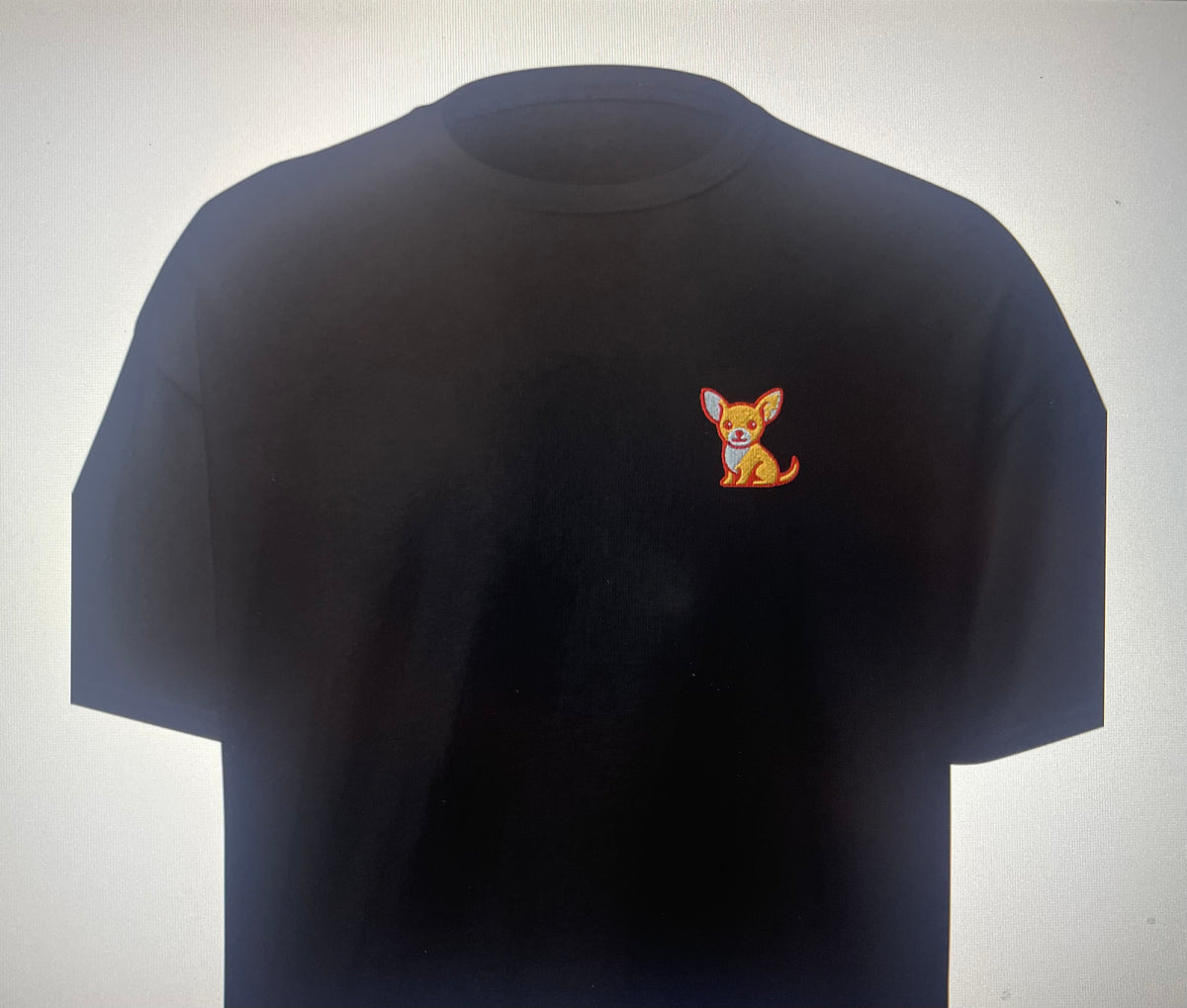 Camiseta Premium Negra de manga corta– Logo bordado
