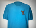 Camiseta Premium Azul Celeste Oscura de manga corta - Logo bordado